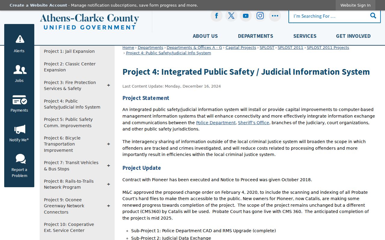 Athens criminal history integrated justice information system