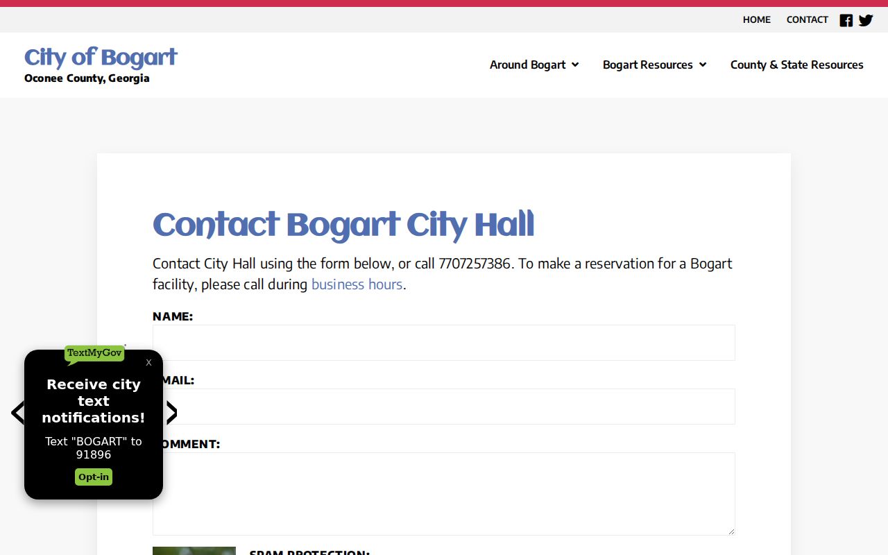 Bogart criminal records City Hall routing contact