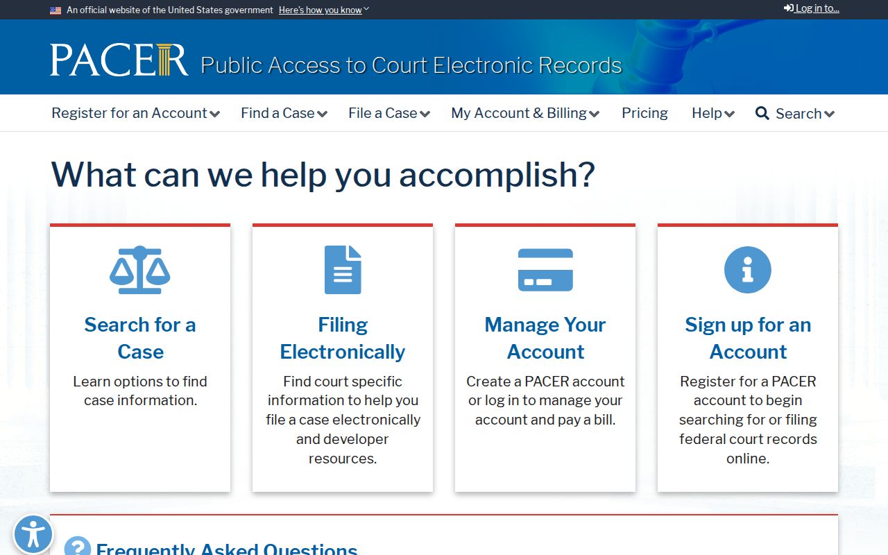 PACER federal criminal case access for Clarke County searches