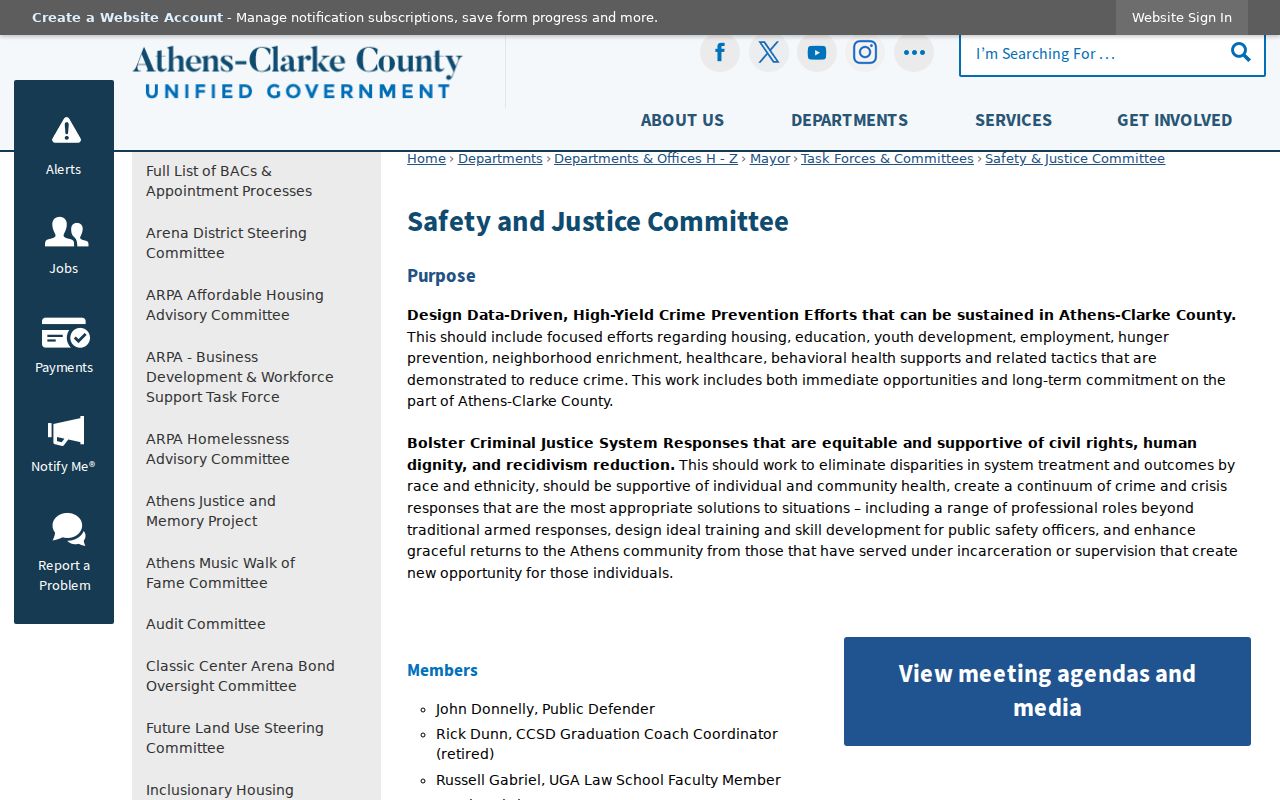 Clarke County criminal justice reform and public safety initiative