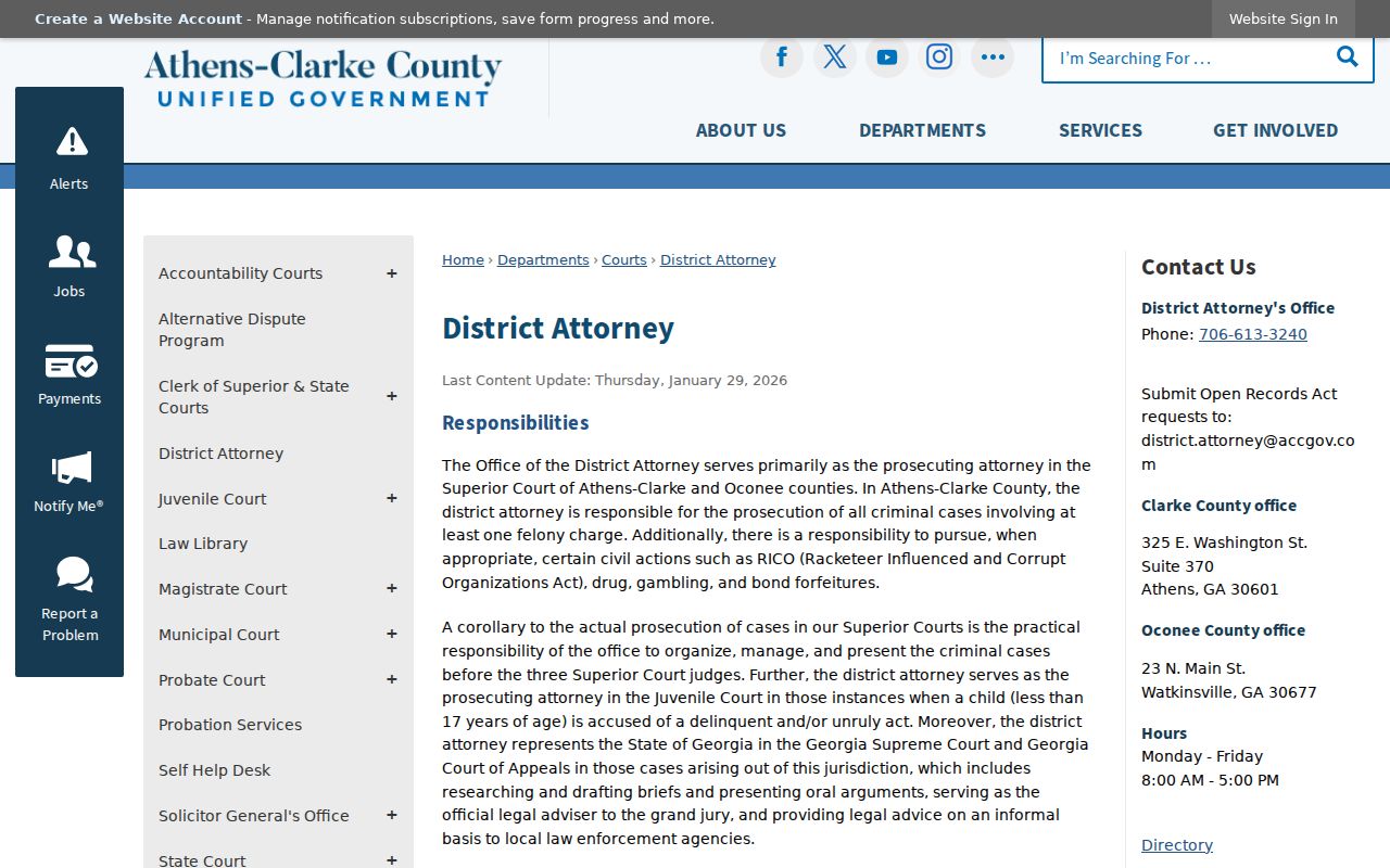 Western Judicial Circuit District Attorney official webpage